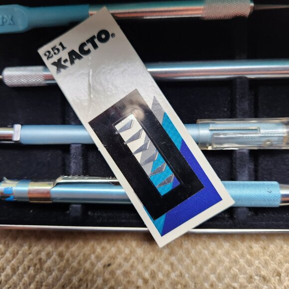 X-ACTO Professional Graphic Art Set 5055 with refills 4 piece in original case - Picture 4 of 9